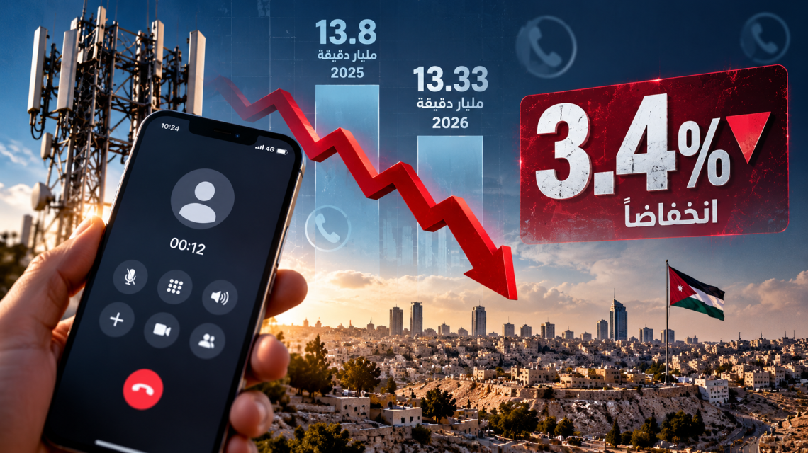 Mobile Calls Decline Amid Amman Skyline.png