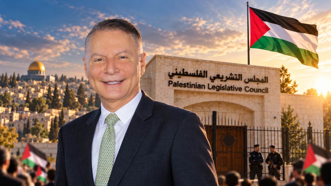 Palestinian Council Portrait at Sunset.png