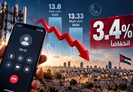 Mobile Calls Decline Amid Amman Skyline.png